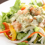 Shrimp and avocado tartare salad