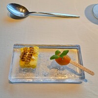 銀座 フレンチ Sublime Premium - とうもろこしとトマトのアミューズ