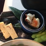 風月本店 - タラバ蟹と卵焼きと枝豆