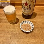 リンカーン食堂 - 梅水晶と大便ビール