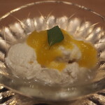 割烹さいお - 豆乳ムース＆メロンコンポート