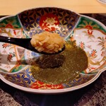 鮨 しみず - あわび肝ソース