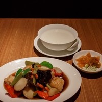 中国薬膳料理 星福 - 白身魚と木くらげ黒酢炒め　お粥