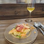 創作イタリアン Gemelli - 冷製 桃のカッペリーニ〜生ハム乗せ〜