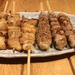炭火串焼専門店 鶏天 - 上焼鳥盛り合わせ（６種）