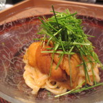 日本料理 晴山 - バフンウニを使ったウニうどんです。