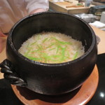 日本料理 晴山 - 新ショウガ、筍、三つ葉の炊き込みご飯。