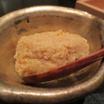 日本料理 晴山 - これは自家製の鳥味噌。