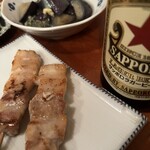 立ち呑み処 なかや 白山店 - 豚バラと茄子の揚げ浸し