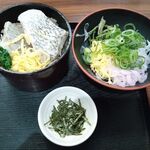 郷土料理 五志喜 本店 - 左：松山鯛めし　右：ふくめん