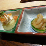 もり山 - 2014.9)お任せコース（４５００円）の先付