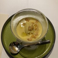 リストランテ･ヒロ  青山 - 冷たいスープに揚げたてコーン