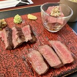 たんや神 - 〇3種盛り牛たん定食″赤”…￥3,300円(税込)