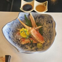 和 みなもと 鎌倉パークホテル - 御造り(生ずわい蟹と蒸しずわい蟹)