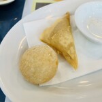 城北飯店 - あげもの2種、山椒塩添え