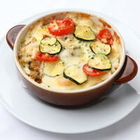 シーフードと夏野菜のグラタン