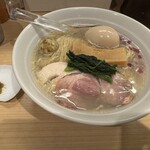 貝出汁 中華そば 竹祥 - 貝出汁塩そば+味玉