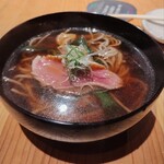 炭火焼き鳥 鴨尽 - 〆のそば　鴨の美味しさに別れを惜しむ