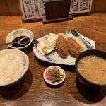 魚弥長久  - 〆は牡蠣フライとご飯セット