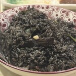 やきとり ミートステーション - イカ墨チャーハン