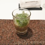 カンテサンス - 蛤だしのかき氷、ローズマリーやエゴマ、ウニ、鱧、きゅうり