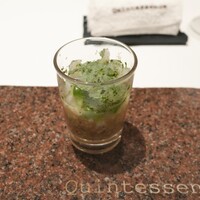 カンテサンス - 蛤だしのかき氷、ローズマリーやエゴマ、ウニ、鱧、きゅうり