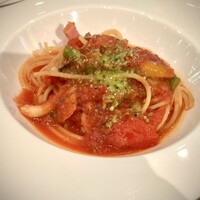 アルタビスタガーデン  - 夏野菜とツナのトマトソースパスタ。