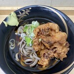 そばのスエヒロ 八丁堀店 - 太そば　並(冷やし)+ ゲソ天