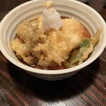 伊達藩長屋酒場 - イカ天ぷら。当地ではおつゆに漬けて提供。