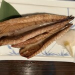 伊達藩長屋酒場 - かつおのハラス焼き。初めて食べたが脂身ほどほどで大変美味。