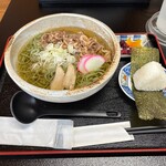 レストラン 川かぜ - ★冷たい地鶏真麻うどん（おにぎり付き・750円税込）大盛（100円税込）★