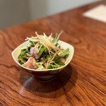 アゲダチ - 春菊と茗荷のマスタード和え（春夏限定）