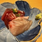 すしやのたい悟 - 鰆と鰹の軽い漬けさんでーす。③