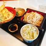 すぎのや本陣 - 得天丼麺セット（大盛）