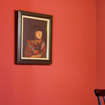 カフェ オノマトペ - 『麗子微笑』の絵が飾ってありました。