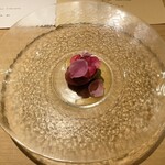 RISTORANTE IL NODO - ◎DOLCE  ～畑・山を感じるデザート〜 
      　『小田原八木下農園ブルーベリー 黒米 バラ』