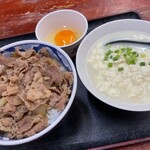 どん亭 - どん亭沖映通り牧志店(牛丼ゆし豆腐セット)