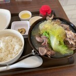宮良そば - 宮良そば那覇店(骨汁定食)