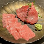 YORONIKU TOKYO AZABUDAIHILLS - トモサンカクのお刺身・ヒレのお刺身