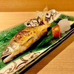 宿酒 きんきん - 20250707鮎の塩焼き