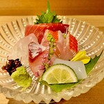 宿酒 きんきん - 20250707鮮魚のお造りの盛り合わせ