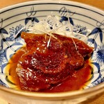 宿酒 きんきん - 20250707牛ほほ肉の味噌煮込み