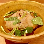 宿酒 きんきん - 20250707焼きおにぎり お茶漬け