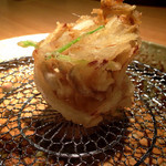 本町製麺所 天 - イカナゴ、三つ葉、玉ねぎのかき揚げ