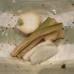 酒亭 田中 - 漬物盛り合わせ