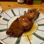 もつ焼きとん兵衛 - レバー　たれ　このタレがさりげなく美味い。