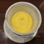 酒亭 田中 - 朝獲れとうもろこしのピュレ 冷やし茶碗蒸し