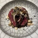 靭本町がく - 鹿肉の炭火焼き