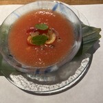 靭本町がく - スイカとすもものスープ