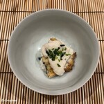 御料理 寺沢 - 鰻の白焼と大和芋の鰻とろの飯蒸し